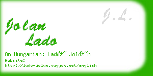 jolan lado business card